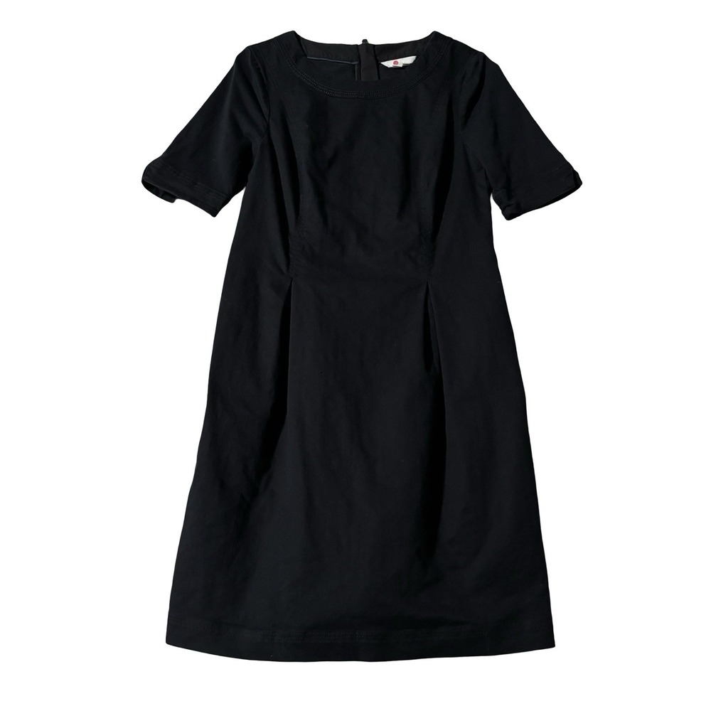 Boden Women's Alice Midi Short Sleeve Dress Navy Blue Size 8R - 17.5 x 37